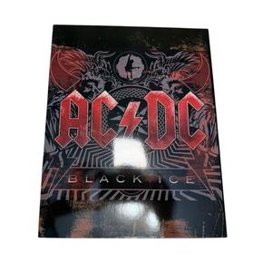 Vintage AC/DC Rock Band Portfolio Binder‎ 11.81" x 9.35" BACK IN 'BLACK ICE'